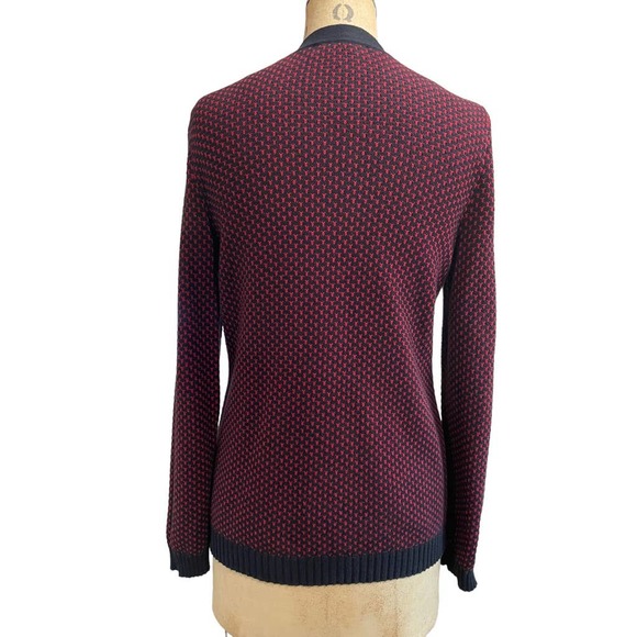 Karen Scott Women's Pullover Sweater Red Black V-Neckline S - Picture 5 of 8